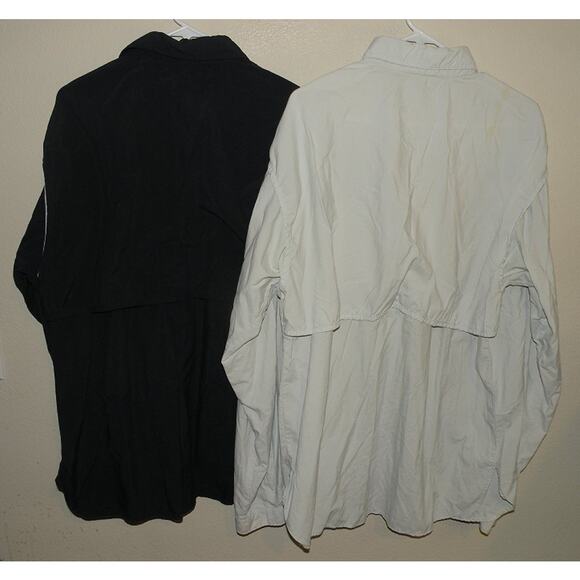 2 Simms Tarponwear Men’s Large LS Vented Button Fishing Shirts Black Lt Gray USA - Picture 3 of 4